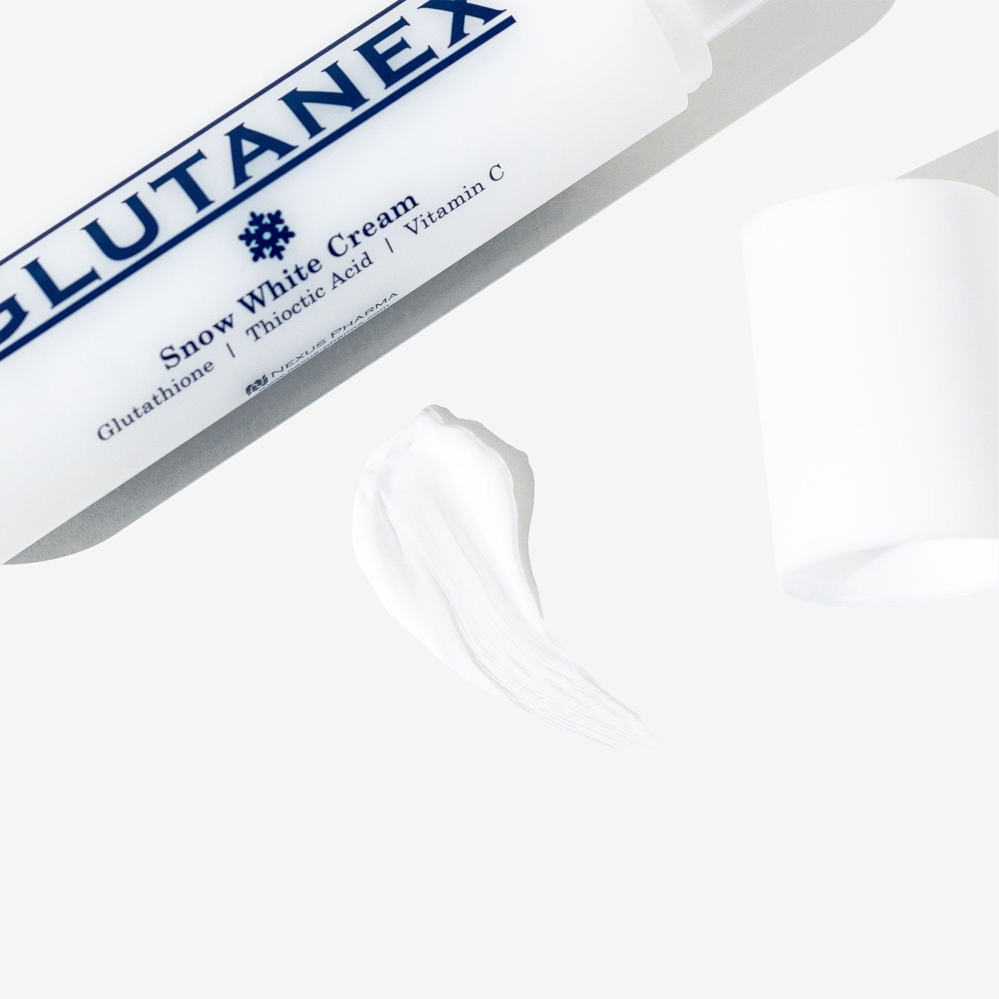 Glutanex Snow White Cream – tone-up and brightening facial cream with glutathione, thioctic acid, and vitamin C for radiant, even-toned skin.