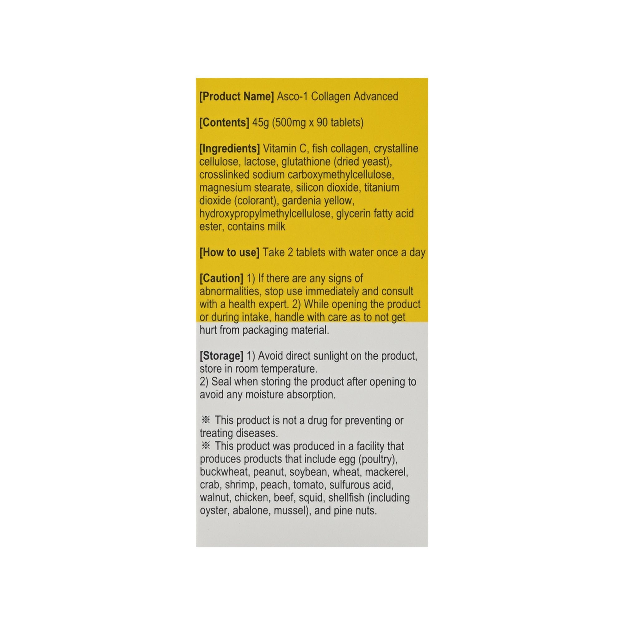 Asco-1 Collagen Advanced Tab - Filler Lux