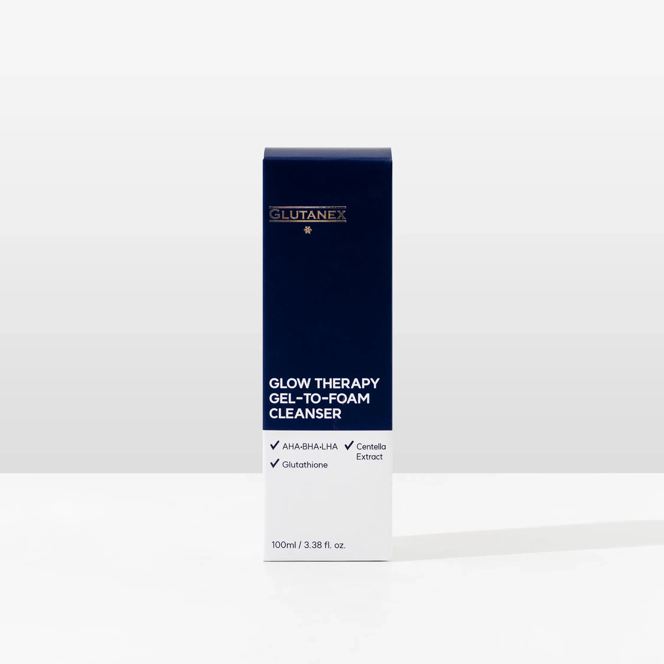 Glutanex Glow Therapy Cleanser bottle – brightening and hydrating Korean facial cleanser with powerful antioxidants, for purified, radiant, and refreshed skin.