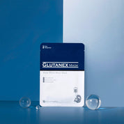 Glutanex Snow White Sheet Mask – a rejuvenating mask with glutathione, hyaluronic acid, and niacinamide for brighter, hydrated, and radiant skin.