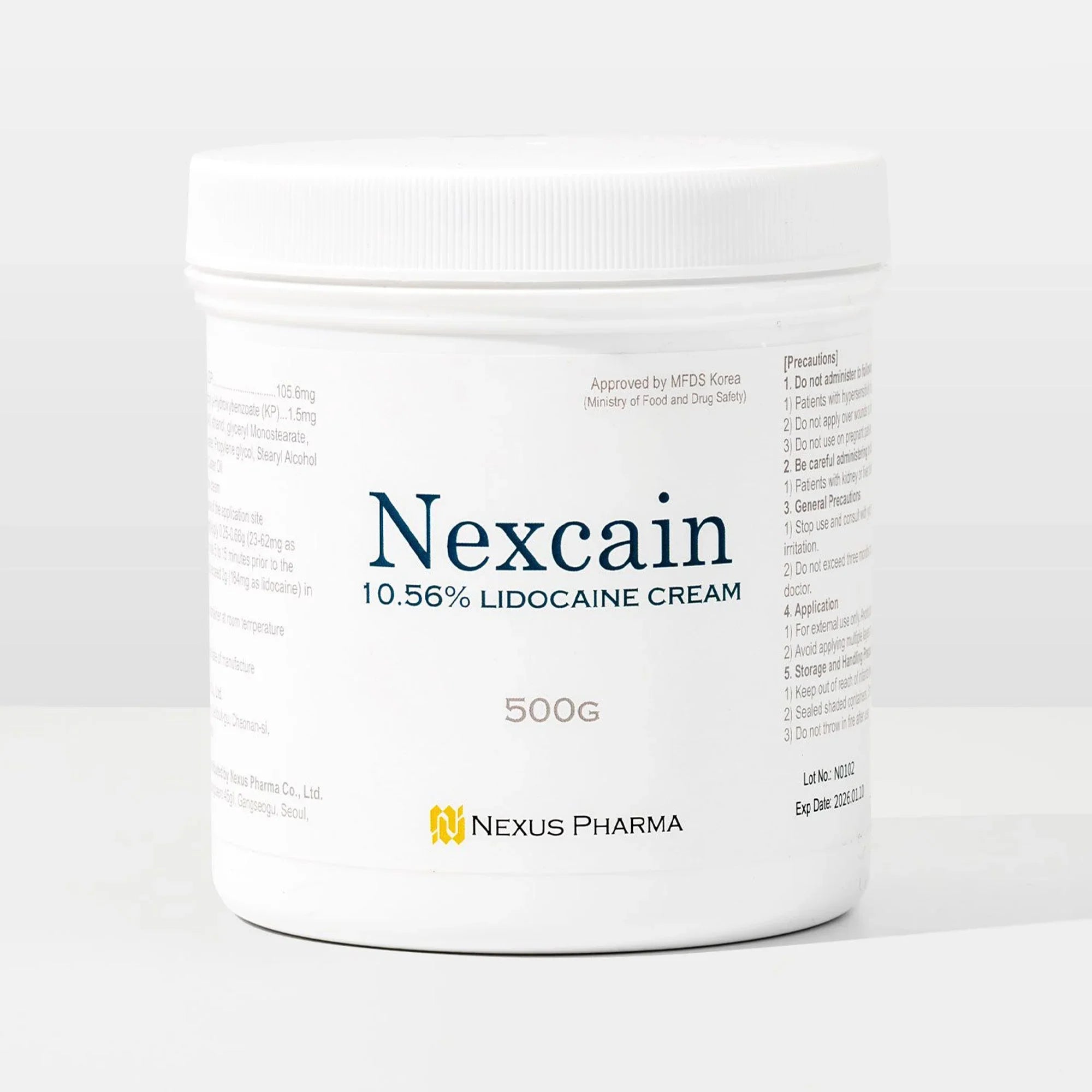 Nexcain 10.56% Lidocaine Cream - Glutanex